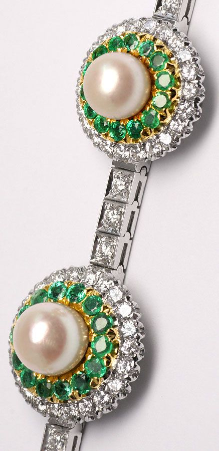 Foto 3 - Brillant Smaragde Perlen-Armband 2,66ct 1,8ct Weißgold, S4104